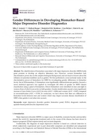 Mike C. Jentsch, Huibert Burger, Marjolein B.M. Meddens — Gender Differences in Developing Biomarker-Based Major Depressive Disorder Diagnostics