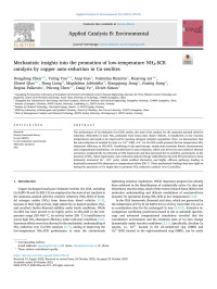 Dongdong Chen — Mechanistic insights into the promotion of low-temperature NH3-SCR catalysis by copper auto-reduction in Cu-zeolites