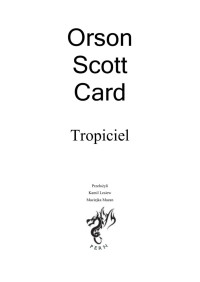 Tropiciel Tom 01 Tropiciel — Card Orson Scott