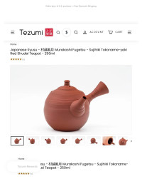 Tezumi — Japanese Kyusu — 村越風月 Murakoshi Fugetsu — Sujihiki Tokoname-yaki Red S