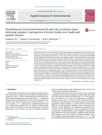 Zongyuan Liu & Sanjaya D. Senanayake & José A. Rodriguez — Elucidating the interaction between Ni and CeOx in ethanol steam reforming catalysts: A perspective of recent studies over model and powder systems