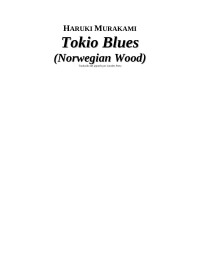 HARUKI MURAKAMi — Tokio blues (Norwegian Wood)