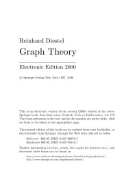 Reinhard Diestel — Graph Theory