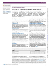 Unknown — Remdesivir for severe covid-19: a clinical practice guideline